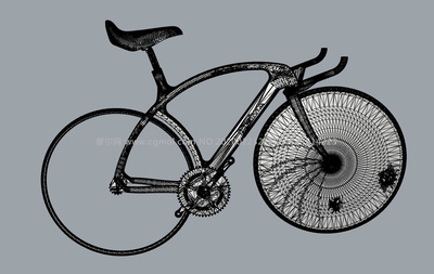 一辆设计精美的公路赛自行车STL模型